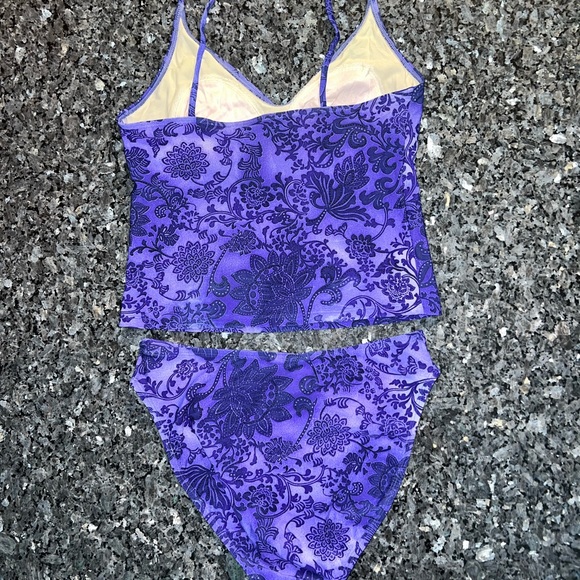Anne Klein New York Swim Suit Set (Bikini Bottoms and Tankini) - Gorgeous Purple - Picture 2 of 9
